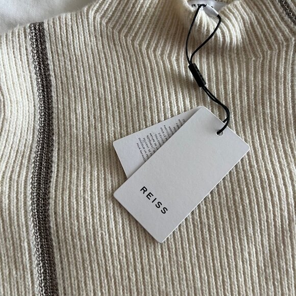 Reiss Naomi Metallic Stripe Jumper NWT - Picture 5 of 8
